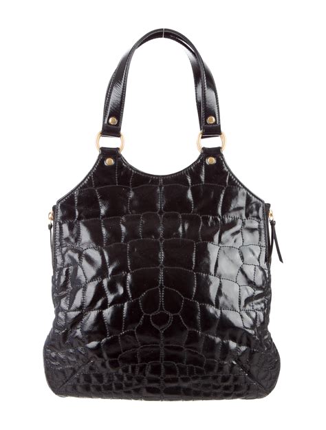 borsa ysl coccodrillo|Tribute patent leather handbag Yves Saint Laurent Black in .